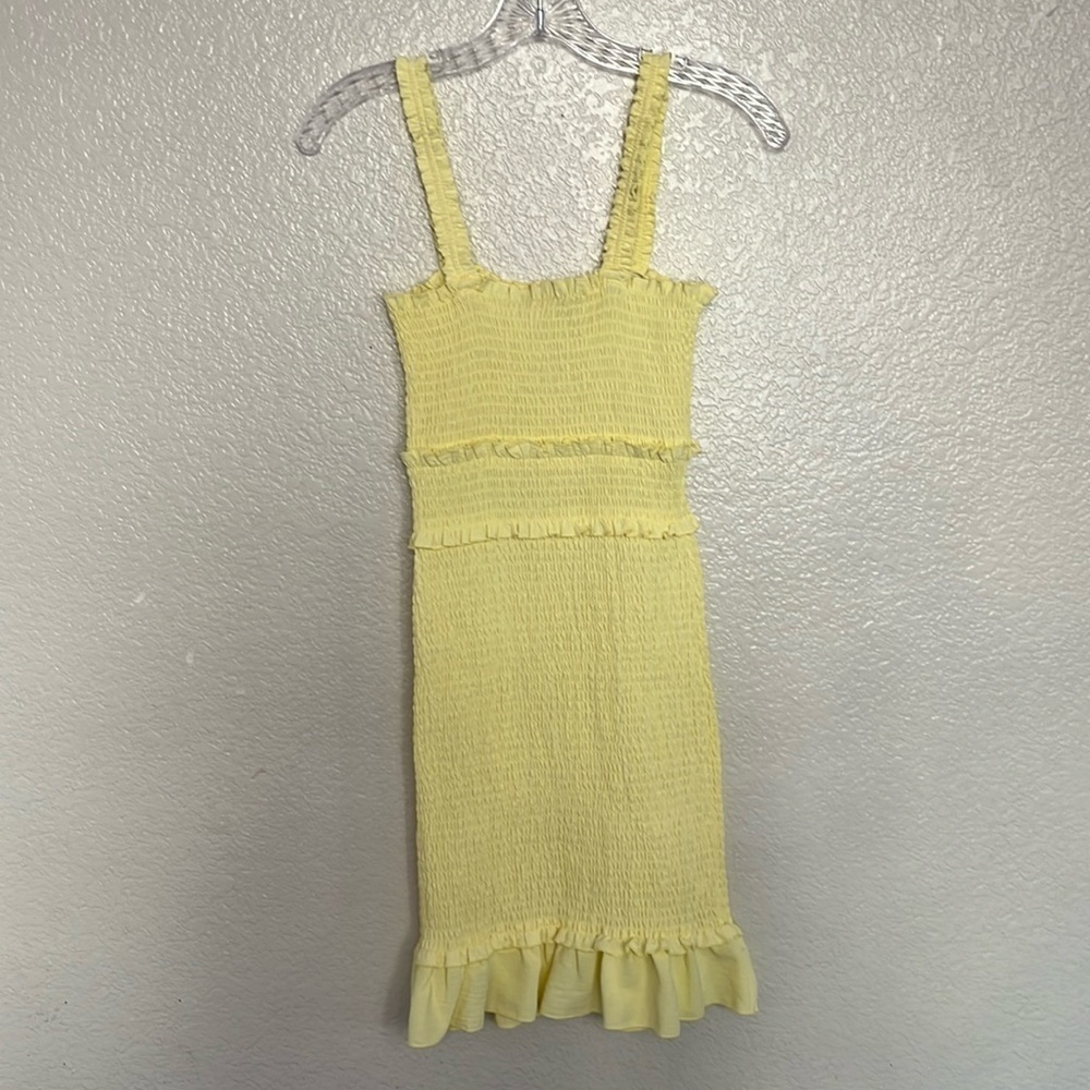 Fashion Nova Yellow Mini Ruffle Dress Size S